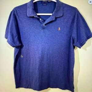 Ralph Lauren Men's Classic Blue Polo Shirt golf